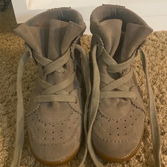 Isabel Marant Brown Wedge Sneakers - Picture 2 of 10